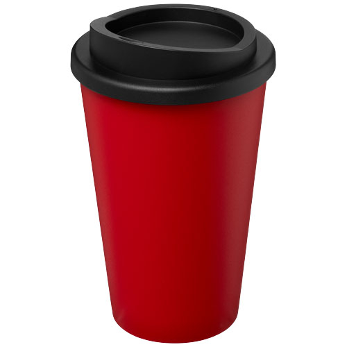 Gobelet isolant recyclé publicitaire 350 ml Americano® Rouge / Noir
